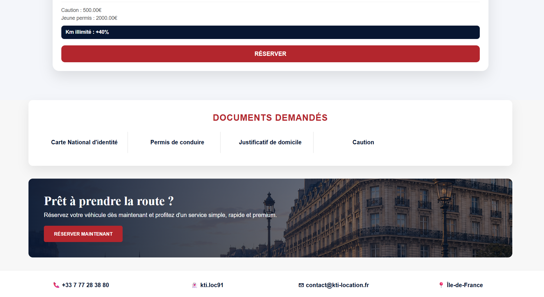 Présentation des documents demandés